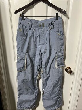 Quiksilver Dusty Blue VTG cargo snow/ski/snow boarding pants